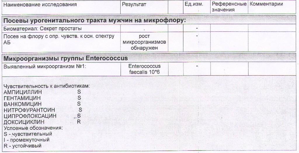 Так выглядит анализ фекалий в бактериальной культуре, по результатам которого необходимо лечение. При этом определялась чувствительность к антибиотикам